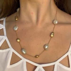Yvel Pearl and Gold Necklace